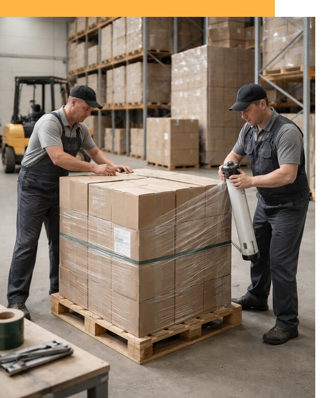 Упаковка и паллетирование грузов от 3609 руб: защита и крепление