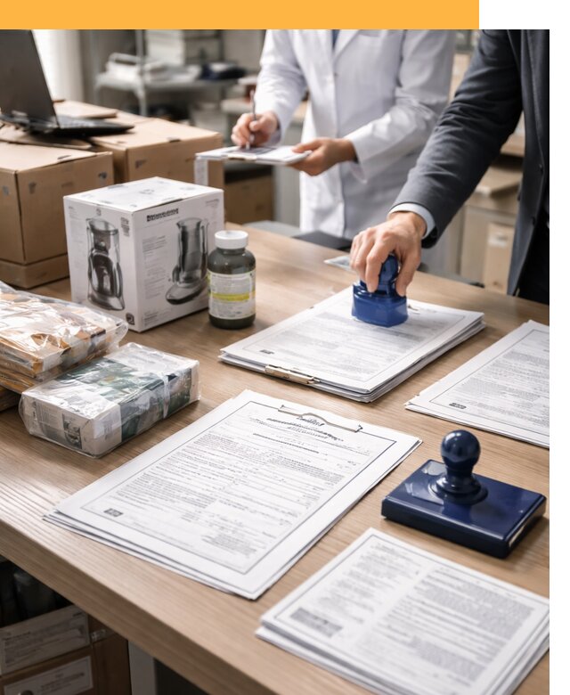 Сертификация импортных товаров от 12373 с таможенным сопровождением